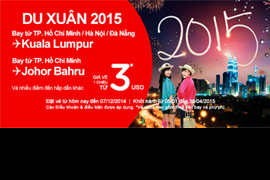 Vé máy bay giá rẻ - Air Asia Tưng bừng Ưu đãi 2015